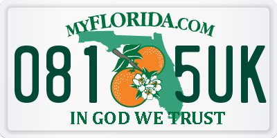 FL license plate 0815UK