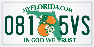 FL license plate 0815VS