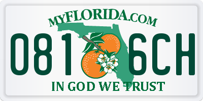 FL license plate 0816CH