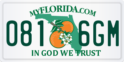 FL license plate 0816GM