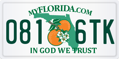 FL license plate 0816TK