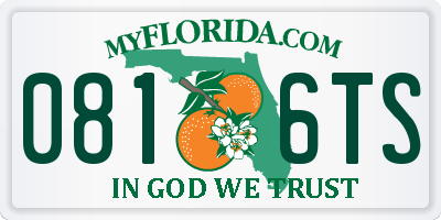 FL license plate 0816TS