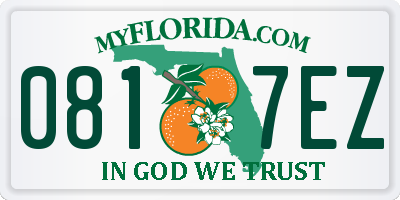 FL license plate 0817EZ