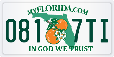 FL license plate 0817TI