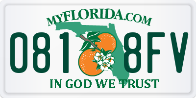FL license plate 0818FV