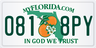 FL license plate 0818PY