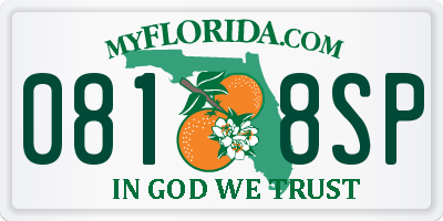 FL license plate 0818SP