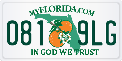 FL license plate 0819LG