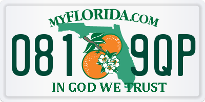 FL license plate 0819QP