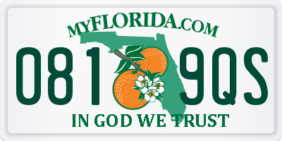 FL license plate 0819QS
