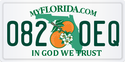 FL license plate 0820EQ