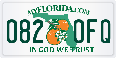 FL license plate 0820FQ