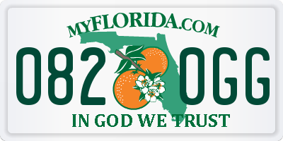 FL license plate 0820GG