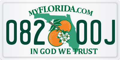 FL license plate 0820OJ