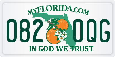 FL license plate 0820QG
