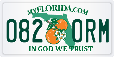 FL license plate 0820RM