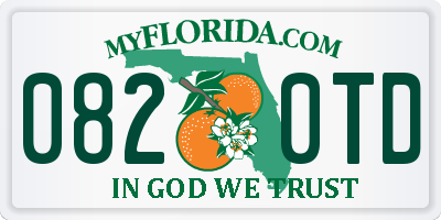 FL license plate 0820TD