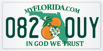 FL license plate 0820UY