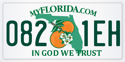 FL license plate 0821EH