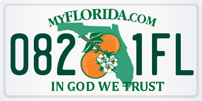 FL license plate 0821FL