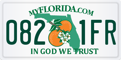 FL license plate 0821FR