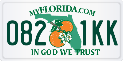 FL license plate 0821KK