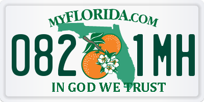 FL license plate 0821MH