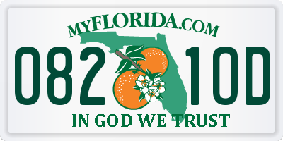 FL license plate 0821OD