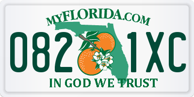 FL license plate 0821XC
