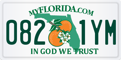 FL license plate 0821YM