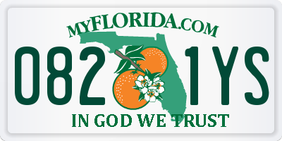 FL license plate 0821YS