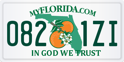 FL license plate 0821ZI