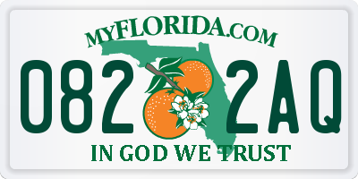 FL license plate 0822AQ