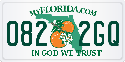 FL license plate 0822GQ