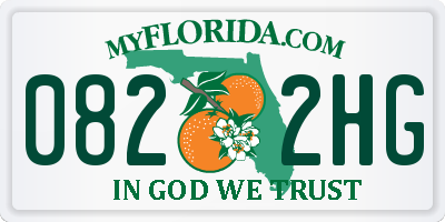 FL license plate 0822HG