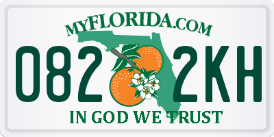 FL license plate 0822KH