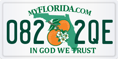 FL license plate 0822QE
