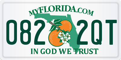 FL license plate 0822QT