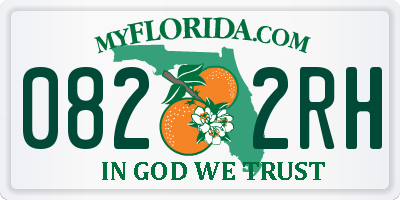FL license plate 0822RH