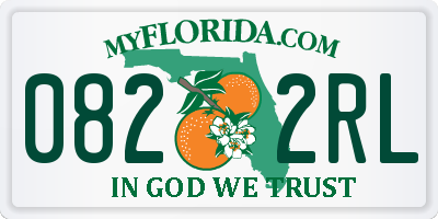 FL license plate 0822RL