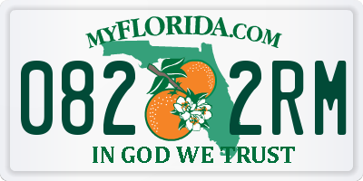 FL license plate 0822RM
