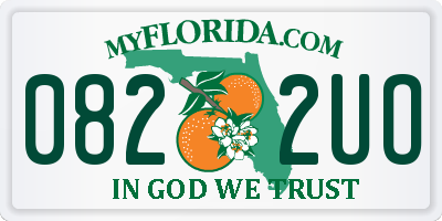 FL license plate 0822UO
