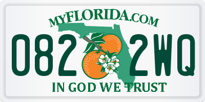 FL license plate 0822WQ
