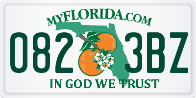 FL license plate 0823BZ