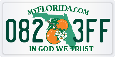 FL license plate 0823FF