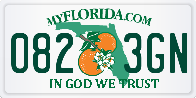 FL license plate 0823GN