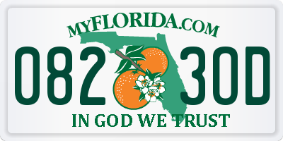FL license plate 0823OD
