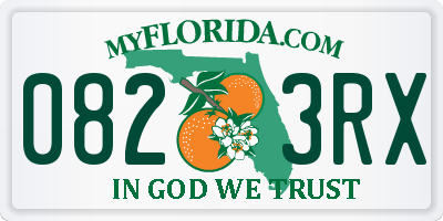 FL license plate 0823RX