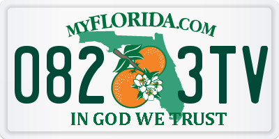 FL license plate 0823TV