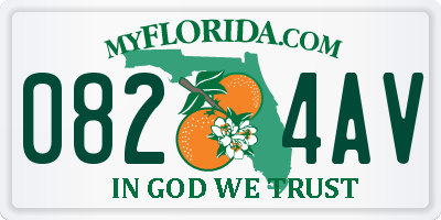 FL license plate 0824AV